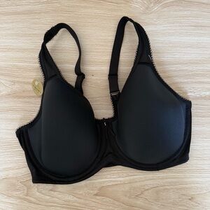 NWT Wacoal Basic Beauty seamless underwire bra black 34DD/E